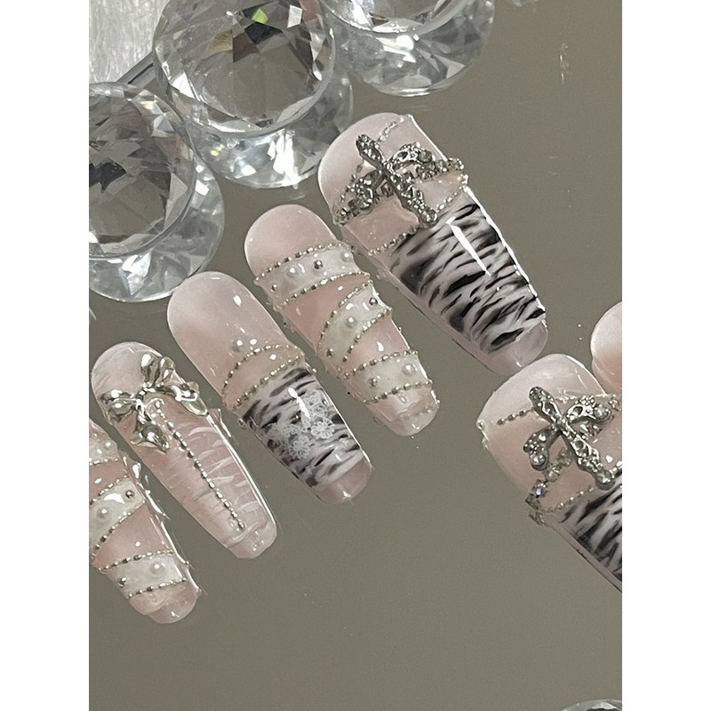 Innocent y2k handmade nail tips - long point (stiletto) /