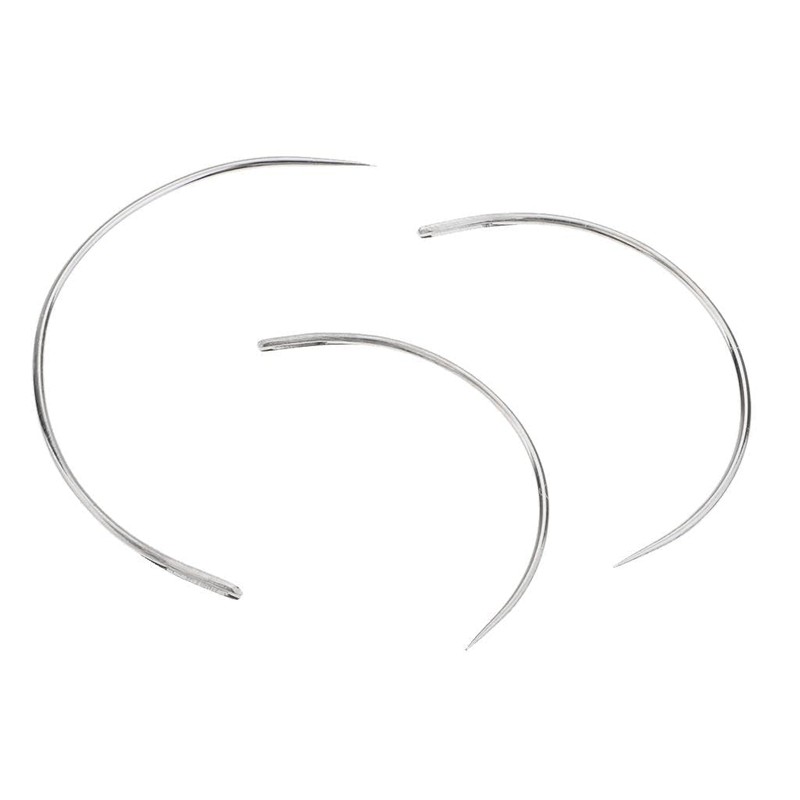 zalati Curved Needles 3 Pieces Sewing Needles for Sewing Repairing