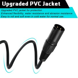 Xuhal 30 Pcs Flexible DMX Cable 1 Meter DMX Signal Cables Wires with Metal Connectors 3 Pin Signal XLR Male to Female Connection for Stage Lighting Spotlight DJ Lights, Black (3.2ft)