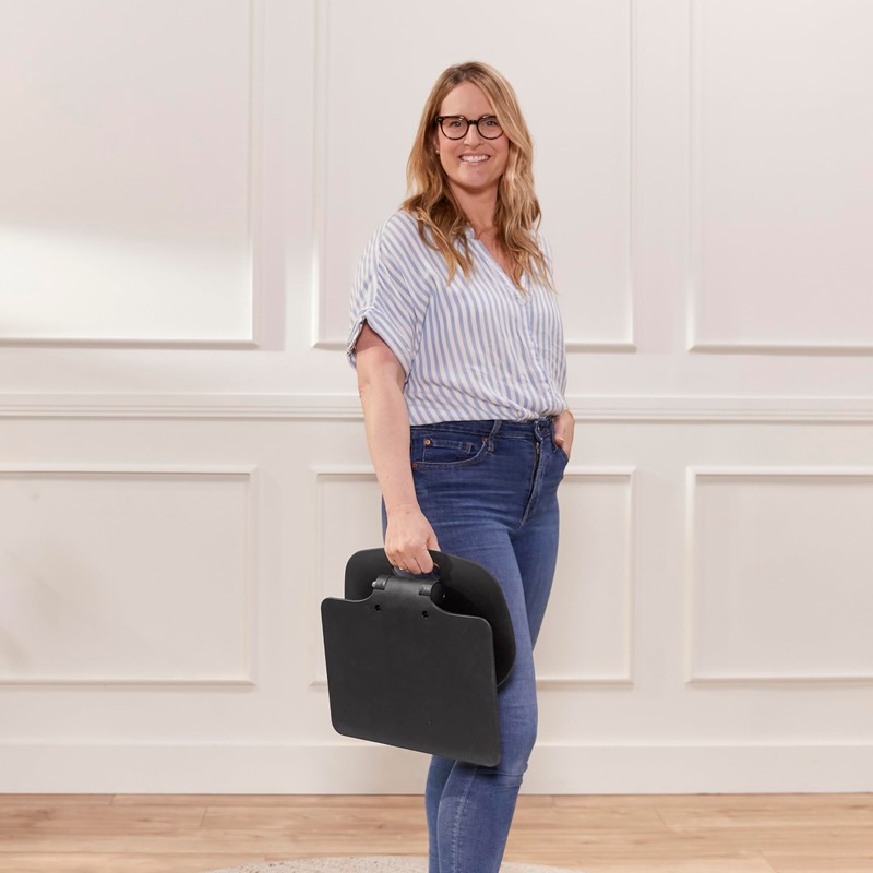 ECR4Kids The Surf Folding Portable Lap Desk, Flexible Seating, Black