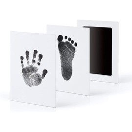 STR- Clean Touch Ink Pad for Baby Handprints and Footprints – Inkless Infant Hand & Foot Stamp – Safe for Babies, Doesn’t Touch Skin – Perfect Family Memory or Gift – Black Print Kit by