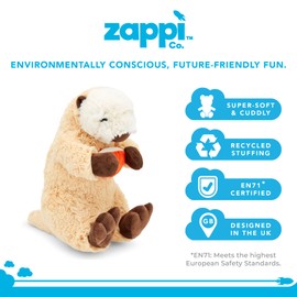 Zappi Co Large Sea Otter Plush Toy - Soft, Cuddly Stuffed Animal for Children, Ideal Snuggle Companion For Boys Girls