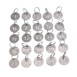 MITUKE Door Number Tag, Cloak, Double Sided, Door Number Tag, Cloak for Business Control, Number Tag, Key Label Tag, Waterproof, High Temperature Resistant, Includes Key Ring (Diameter 1 to 25 mm)