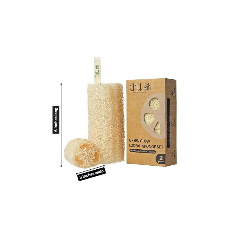 Juego Esponjas Lufa Green Glow 100 Origen Vegetal Colorantes Biodegradables