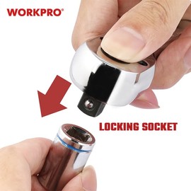 WORKPRO WP271004 1/4DR Drive-Angle Quick Release Ratchet Handle 90 Gear