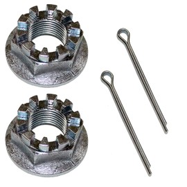 Caltric Set Of 2 Rear Axel Castle Nuts & Pins Compatible with Honda Trx300 Fourtrax 300 1988-2000