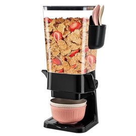 Osacoe Cereal Dispenser Countertop Black 1 Pack, Cereal Containers Storage - Not Easy to Crush Food, Dry Food Dispenser For Pantry Candy Snack Cornflakes Grain, NutsPopcorn (White, 5.5 Qt)