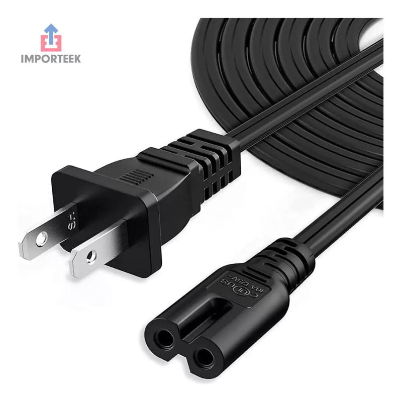 Importeek 5pz Cable Corriente Alimentacion Dos Polos Cargador Laptop