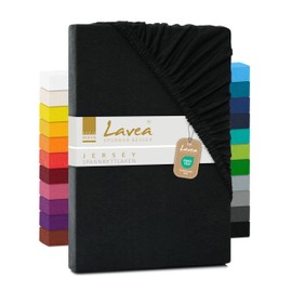 Lavea Jersey Fitted Sheet, Maya Series, 100% Cotton, High-Quality Workmanship, Elasticated and Oeko Tex 100 certified