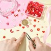 KitBeads 200Pcs Random Red Pink Nail Charms Heart Bowknot Star