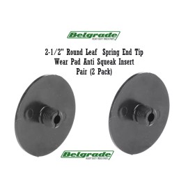 Automann 2-1/2" Round Leaf  Spring End Tip Wear Pad Anti Squeak Insert Pair (2 Pack)