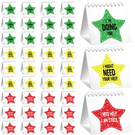 Chivertion 36 Pcs I Need Help Mini Flip Charts Star Classroom Management Need Tools Behavior Self Assessment Cards for Teachers School Educational and Learning Activities Supplies(Classic Style)