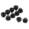 10Pcs M6 Female Thread Star Knobs Plastic Wingnuts Knobs Universal