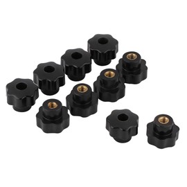 10Pcs M6 Female Thread Star Knobs Plastic Wingnuts Knobs Universal Round Star Head Clamping Nuts Knob
