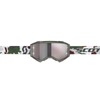 Scott Motocross Fury Dark Green/White Silver Chrome Lens