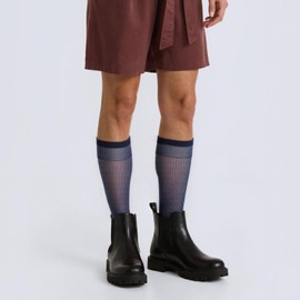 Cityelf 5 Pack Men Silky Socks Sheer Men Dress Socks Ultra Thin Nylon Sox Summer Cool Crew Socks