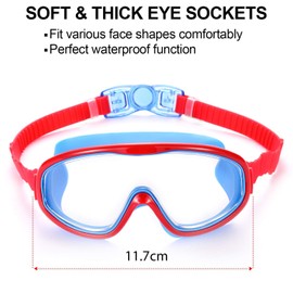 2 Pack Kids Swim Goggles, Swimming Glasses for Children from 3 to 15 Years Old