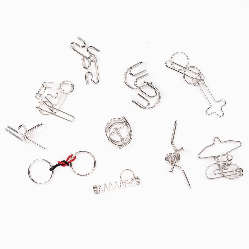 Professor Puzzle - Perplex Set of 10 Metal Puzzles -