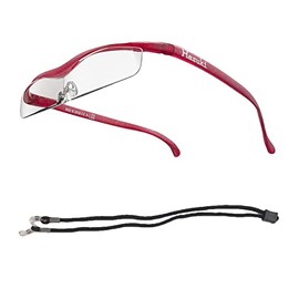 Hazuki Loupe Cool Clear Lens (10 Colors in Total) with Strap to Hang from Neck (1.6, Ruby) Birthday Gift