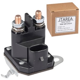 JTAREA 7CM-1241-212-51 Starter Solenoid 12V 2 Terminals Lawn Mower Solenoids Relay Replacement Parts for Trombetta 7CM124121251 M008904-000 Gravely 05167200 Riding Lawnmower Tractor