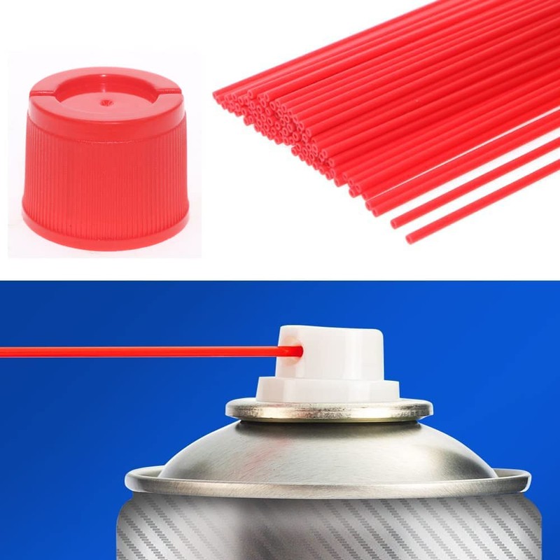 100PCS Spray Can Straws,Plastic Replacement Spray Can Extension Straws,10pcs Spray