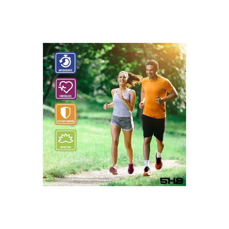 5h8 Resveratrol 90 Cáps Con 250 Mgs Frutos Rojos Con