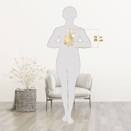 Doindute Light Brown Plush Alpaca Stuffed Animal Toy, Soft Cuddly Plushie Hugger Toy for Boys & Girls, Gifts for Kids or Girlfriend, 10 Inches