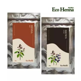 EcoHena 에코헤나 6개 SET 레드오렌지3+브라운3 100% 천연 원물 [레드오렌지3+브라운3] Eco Hena 6-Piece SET Red Orange 3 + Brown 3 100% Natural Ingredients [Red Orange 3 + Brown 3]
