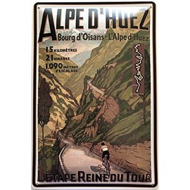 Deko7 Tin Sign 30 x 20 cm Alpe D'Hues