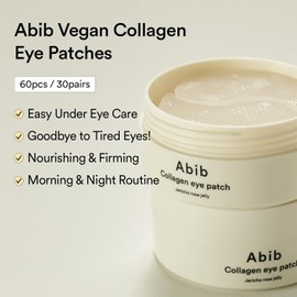 Abib Jericho Rose Jelly Collagen Eye Patch – 60 Hydrating, Firming Eye Masks with Botanical Extracts