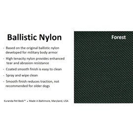 Kuranda Chewproof Crate Bed - Silver Aluminum - 44" x 27" - Ballistic - Forest