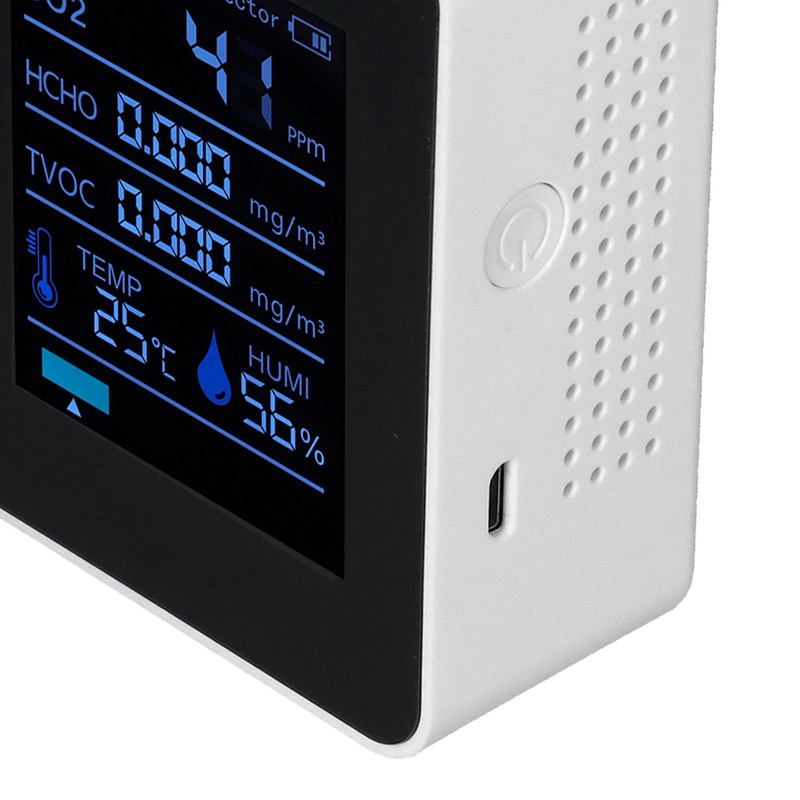 Digital Air Quality Monitor 3.7V Portable Carbon Dioxide Detector Temperature