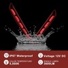 BINQIGOO Red Housing Full LED Rear Reflector Fog Bumper DRL