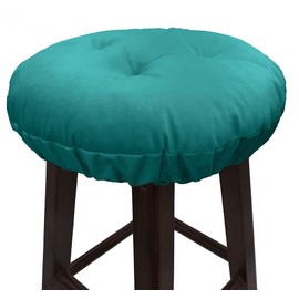 Augld Bar Stool Cushion Soft Velvet Padded Round Stool Cover 13 Inch Velvet Teal