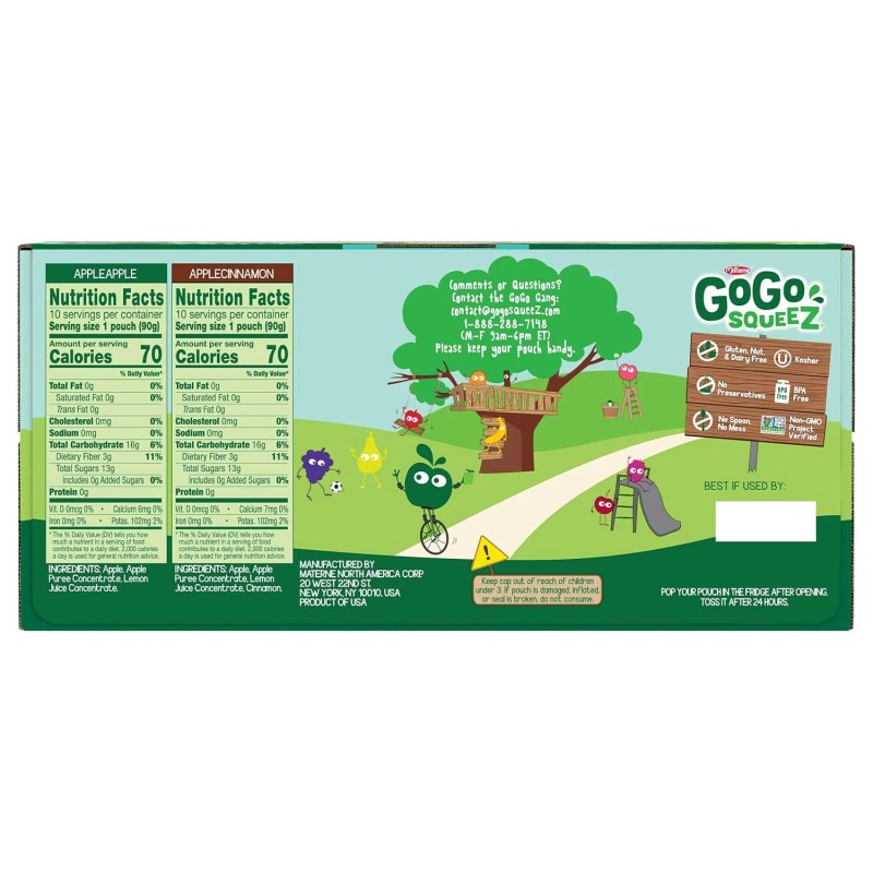 Undisclosed GoGo squeeZ Applesauce and Fruit Puree Variety Pack, Apple