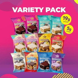 Prime Bites Variety Pack - Protein Brownie with 19g Protein and 5g Collagen