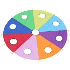 HELEVIA Play Parachute Mole Toy 9 Holes Inflatable Stick Cooperative Play Outdoor Playground Activities