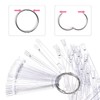 siyuwuro 150Pcs Nail Swatch Sticks With Ring Clear Nail Polish