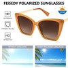 FEISEDY Trendy Polarized Women Sunglasses, Retro Womens Square Cat Eye