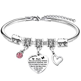 MADHAHEFU Mothers Day Gifts For Mum Mama Bracelet Mothers Day Bracelet For Mum Christmas Birthday Gifts For Mother From Daughter Son