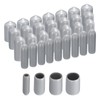 sourcing map 40pcs Round Rubber End Caps 3mm 6mm 9mm