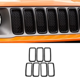 CheroCar para insertos de parrilla Renegade, cubierta de protección de rejilla delantera, ajuste para Jeep Renegade 2019-2022..