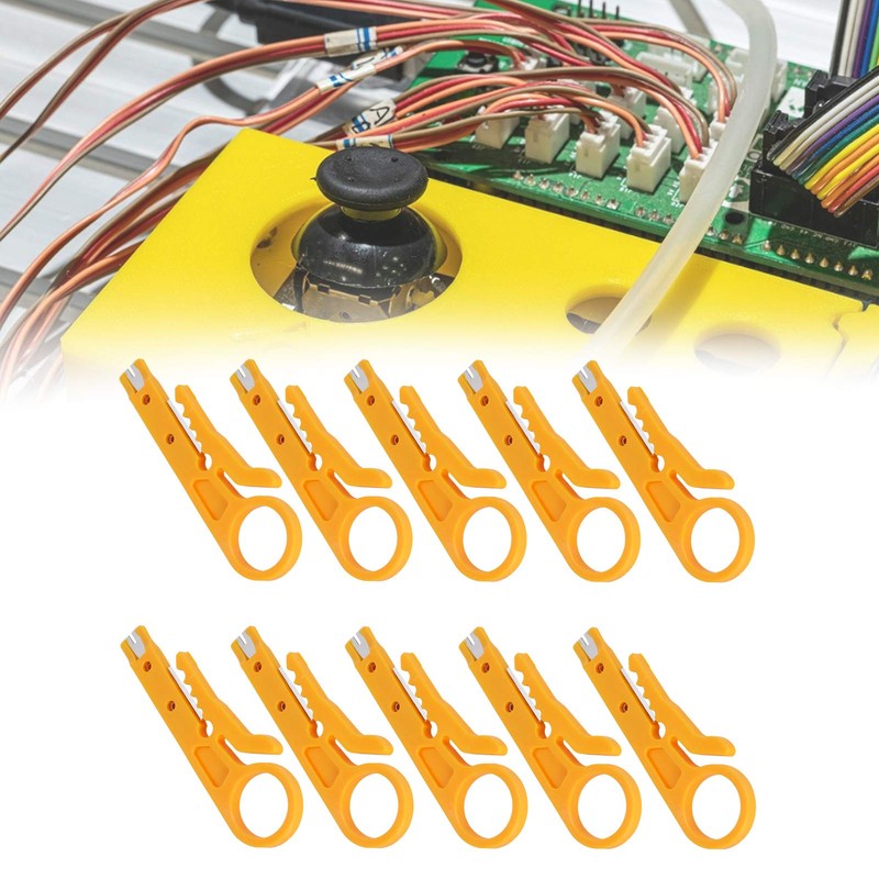 Network Wire Stripper, 10Pcs Mini Wire Stripper, for CAT‑5,CAT‑5e and