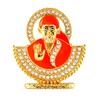 GCT Shirdi SAI Baba Idol Metal Statue for Car Dashboard