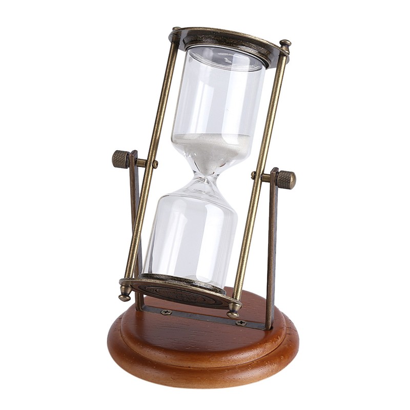 15 Minutes Metal Rotating Sand Glass Timer Clock Hourglass Table