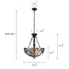 Radiance Goods Victorian Tiffany-Style Dark Bronze 2 Light Inverted Ceiling