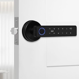 OBO HANDS Smart Door Lock with Fingerprint, RFID Card, Password & Tuya App Unlock - Keyless Entry for Home/Office Security