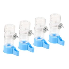 VANZACK Bebedero de Agua Automático para Loros y Hamsters Instalación Simple, Material Abs Resistente y Accesorios para Jaulas, Paquete de 4 Piezas Elegante y Funcional