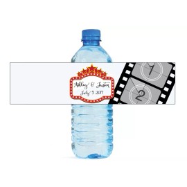 My Wonderful Labels 100 Movie Sign Wedding Anniversary Engagement Party Water Bottle labels Birthday