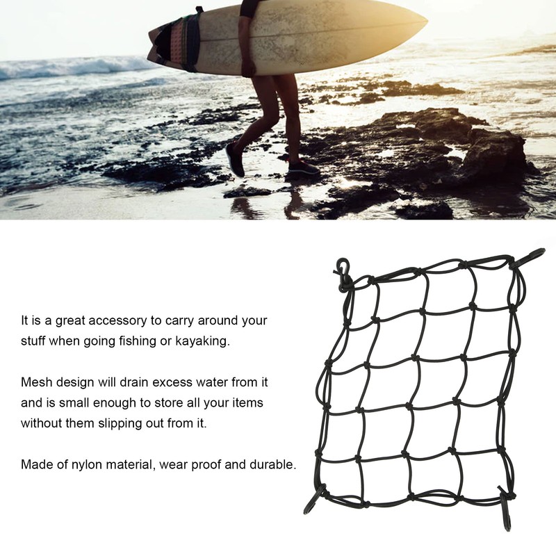 Kayak Cargo Bungee Net Portable Boat Console Cargo Net Propel
